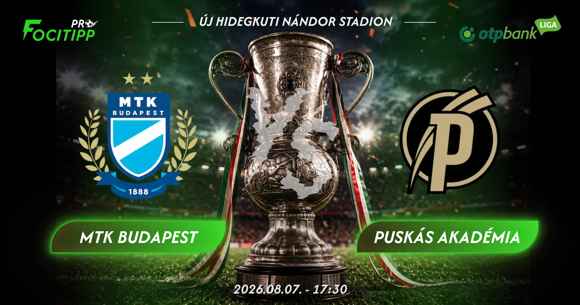MTK Budapest – Puskás Akadémia tipp