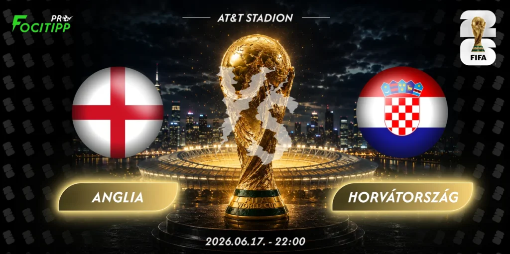 Anglia – Horvátország tipp