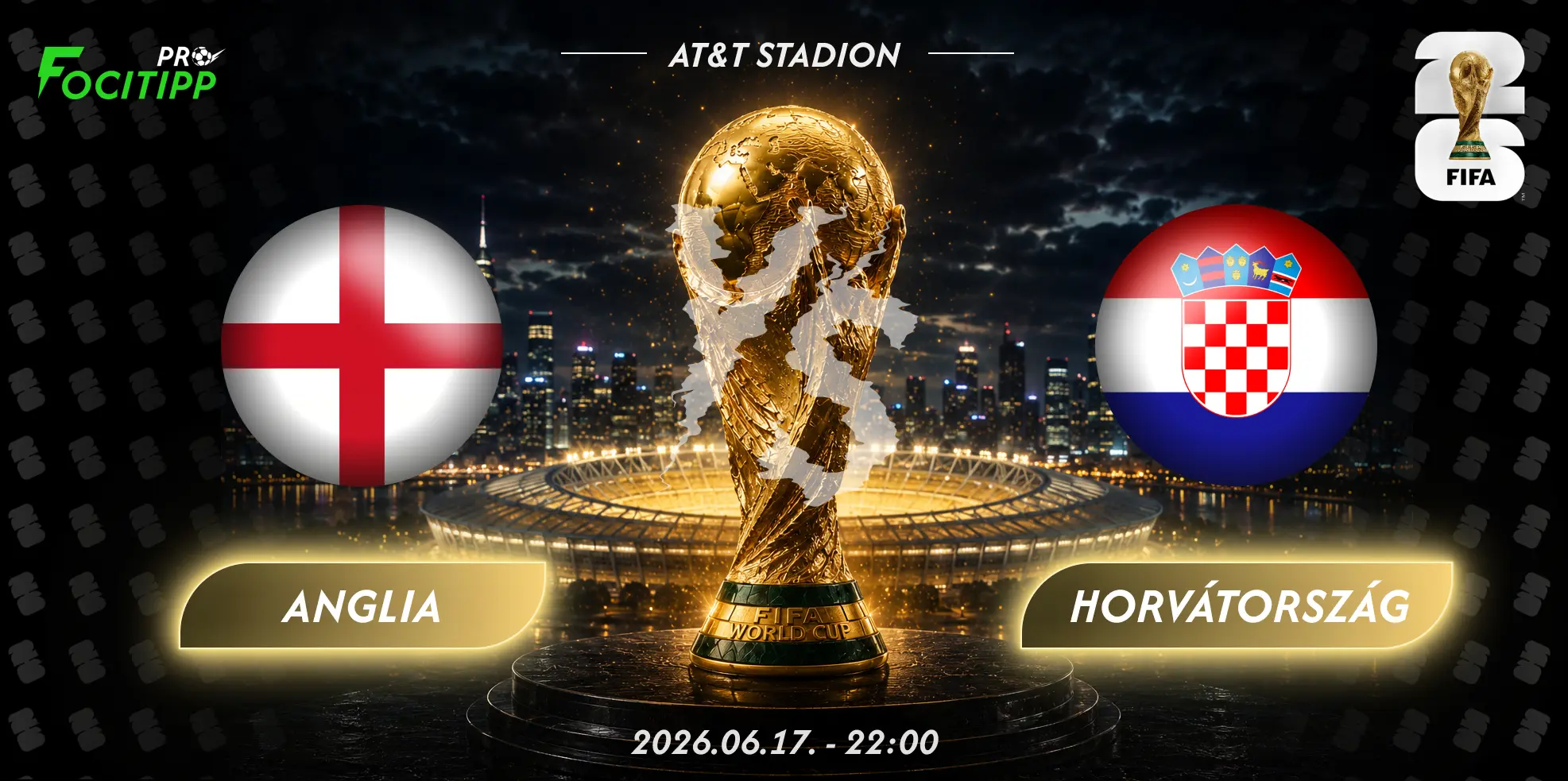 Anglia – Horvátország tipp