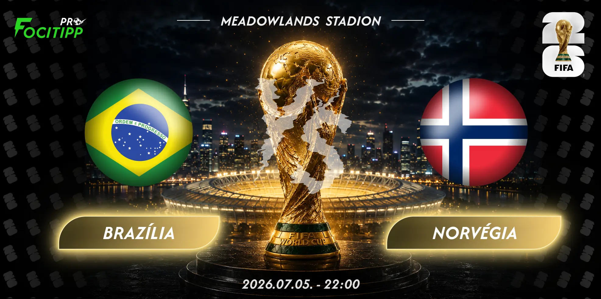 Brazília – Norvégia tipp